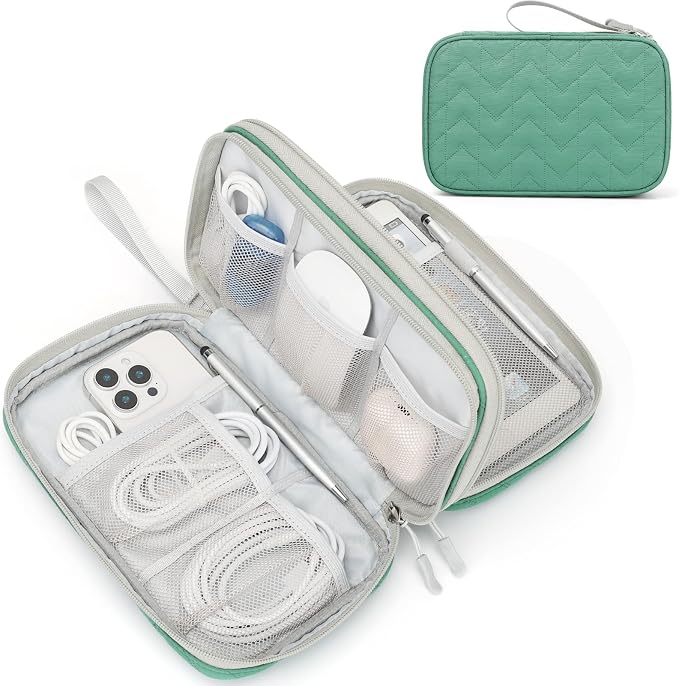 FYY Electronic Organizer, Travel Tech Pouch Bag, Waterproof, Double Layers by FYY