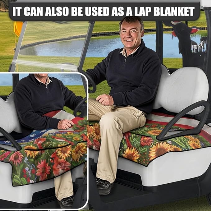 Golf Cart Seat Cushion Cover Featuring Universal Fit and Comfortable Fabric for Daily Outdoor Cart Use