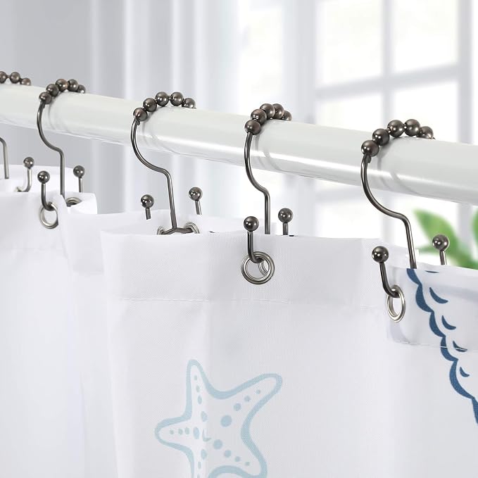 Shower Curtain Hooks, Goowin Shower Curtain Rings, Stainless Steel Shower - Image 2