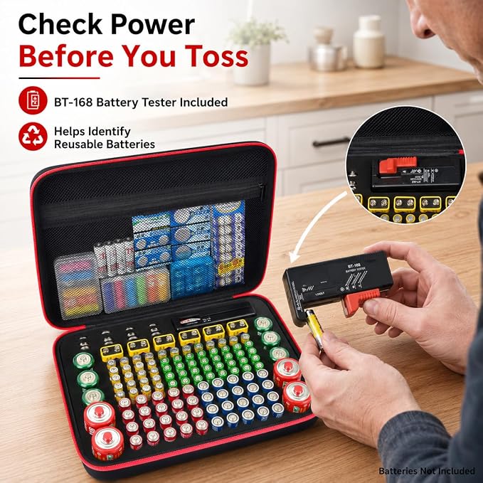 ALKOO 136+ Battery Organizer Storage Case - Image 5
