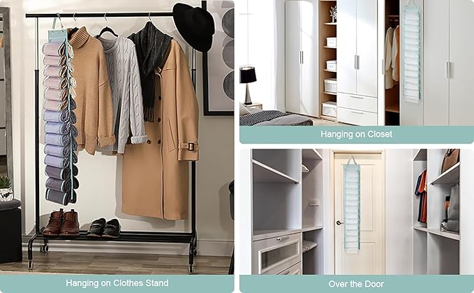 DHSFKBE Legging Organizer Storage, T-Shirt Hanging Closet Hanging Clothes - Image 2