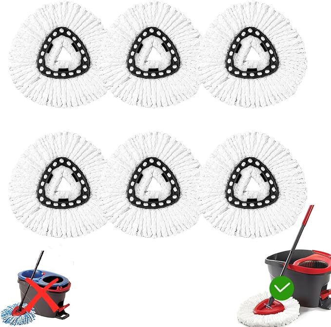 6 Pack Mop Head Replacement Compatible by EPSUNORISE