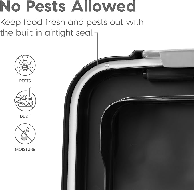 IRIS USA Dog Food Storage Container, 30 lb Capacity, Wheels | Airtight seal - Image 4