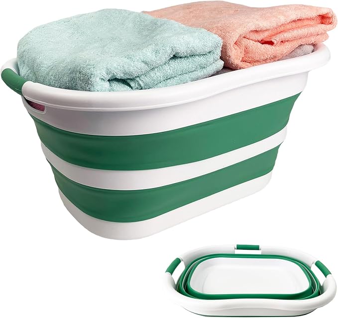 SAMMART 40L Collapsible Plastic Laundry Hamper by SAMMART