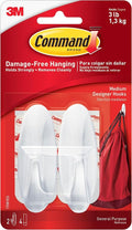 Command Medium Designer Hooks, 2 Hooks, 4 Strips | Command Hooks by Unknown