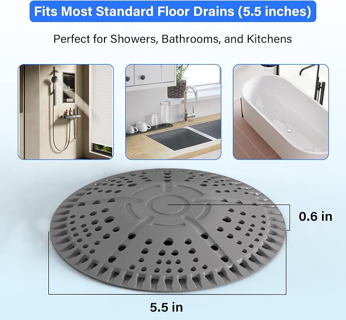 BSEED Shower Drain Hair Catcher, 3 Pack Drain Hair Catcher Premium Silicone - Image 4
