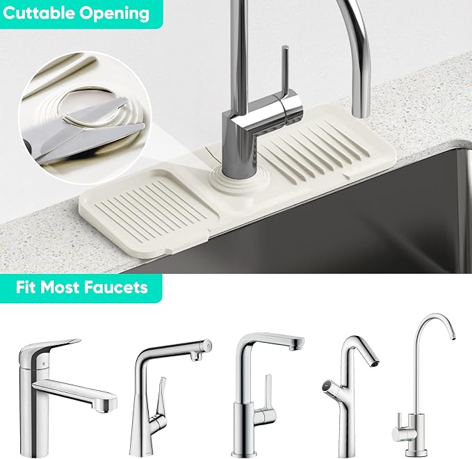 14.6 inch Faucet Mat for Kitchen Sink Faucet Mat Kitchen Sink Splash Guard - Image 5