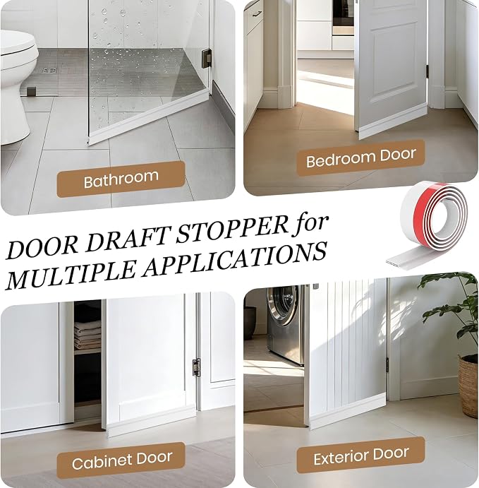 4 Pack Door Draft Stopper, Door Sweep - Image 7