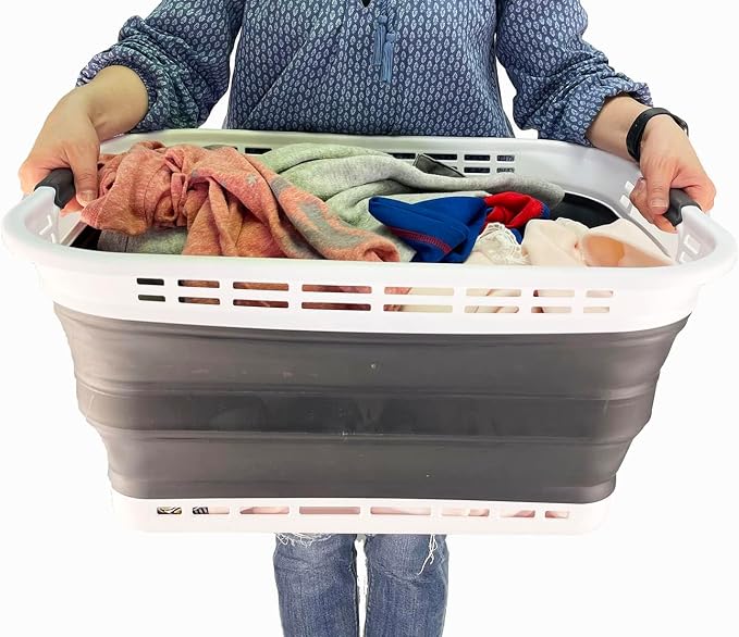 SAMMART 42L Collapsible Plastic Laundry Basket - Image 9