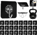 DDMY Black Adhesive Wall Hook for Hanging Heavy Duty Sticky Hooks 24 Pack | by DDMY