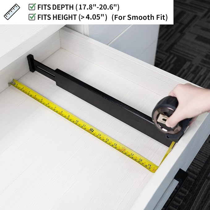 Utoplike Bamboo Kitchen Drawer Divider, Spring Loaded, Works in Kitchen - Image 5