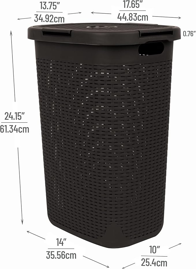 Mind Reader Slim Laundry Hamper - Image 3