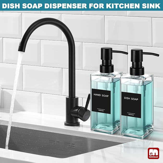 GMISUN Glass Soap Dispenser - Image 4