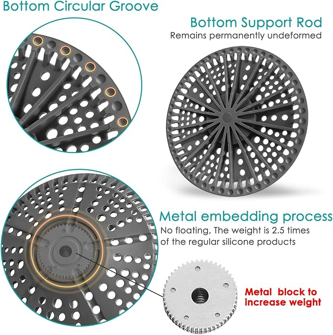 Shower Drain Hair Catcher, 2 Pack 5.5in Shower Hair Catcher Large Premium - Image 2