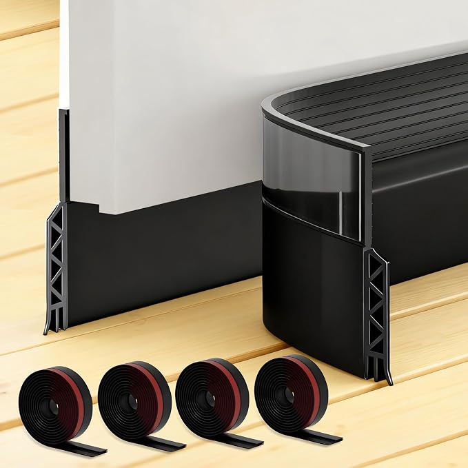 4 Pack Door Draft Stopper Sheets, Door Sweep by Longeas