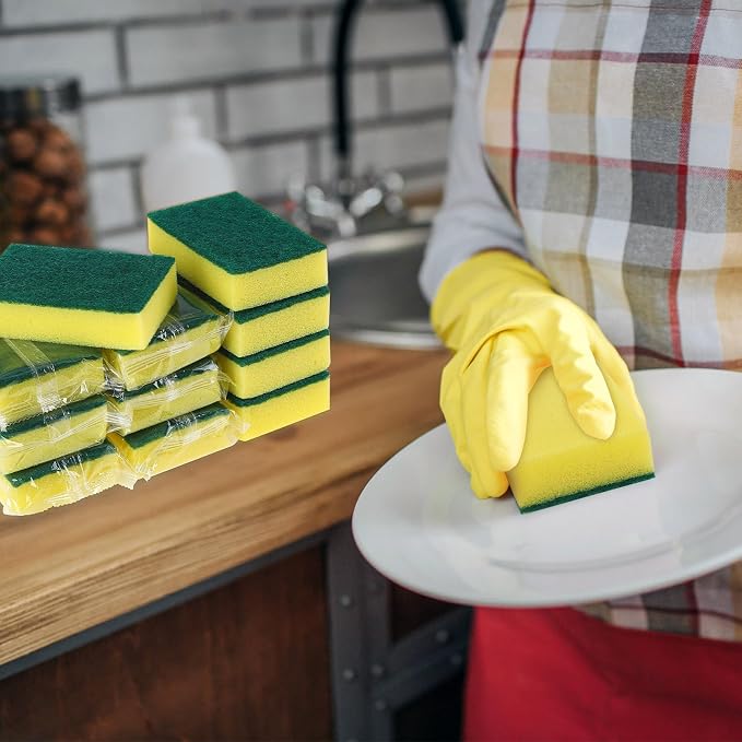 90Pack Individually Wrapped Sponges Uncompressed Kitchenware | Dishwashing Non - Image 7