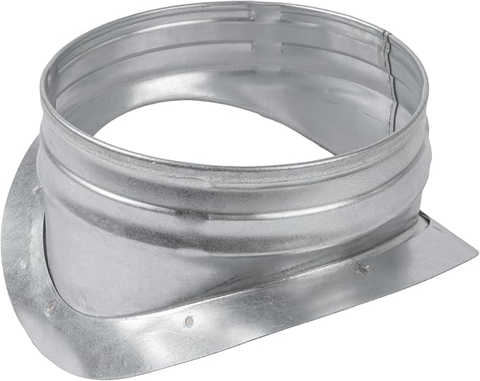 Saddle Take Off – Round 90 Degree Splitter for 8" Inch Duct with 6" Inch Outlet Branch Extension - Galvanized steel Duct Connection Adapter - Collar for Air Intake/Exhaust Duct Work