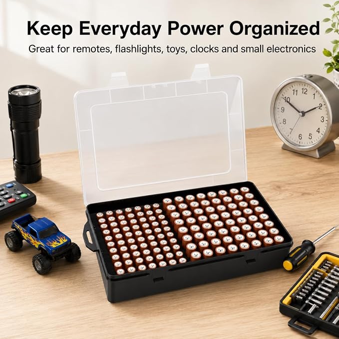 Xuerdon 134-Slot Battery Organizer Storage Case - Image 5