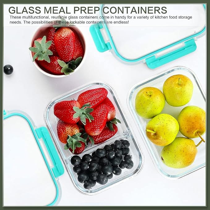 10 Packs 30 oz Glass Meal Prep Containers - Image 6