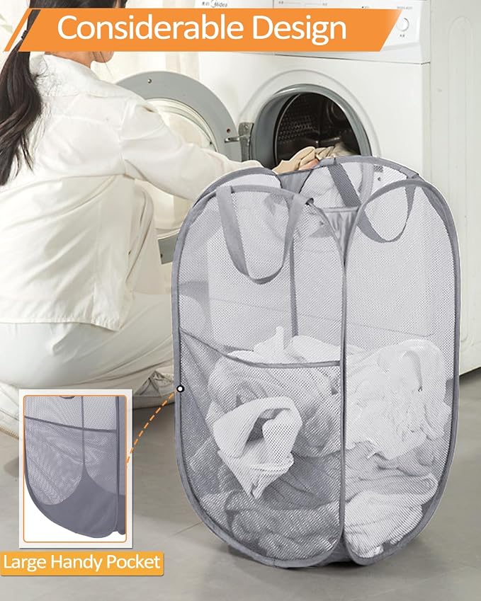 Durable Collapsible Laundry Baskets, Foldable Laundry Hamper - Image 6