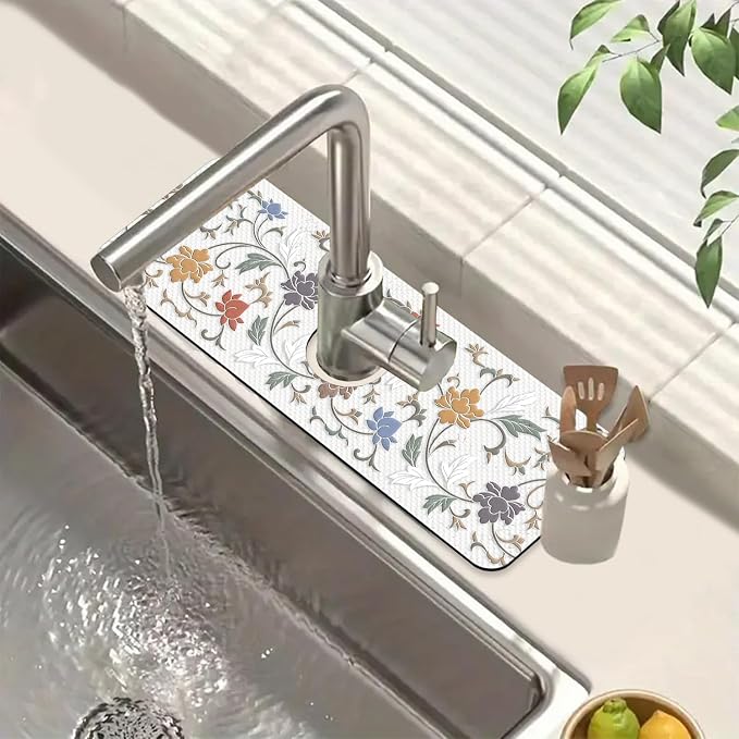 Faucet Mat for Kitchen Sink Absorbent Splash Guard Bathroom 15.5"X5.5" by Unknown