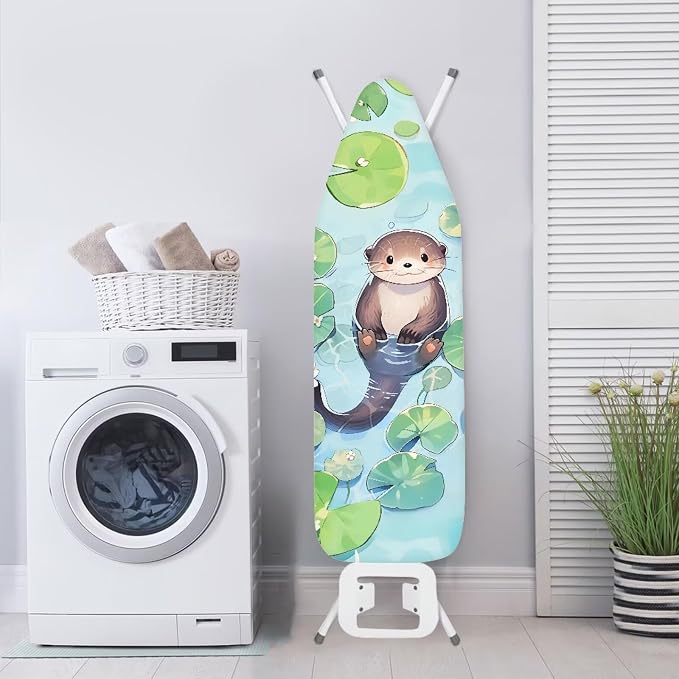 Cute Otter Ironing Board Covers Heavy-Duty Fabric Non Slip Padded Ironing Board - Image 3