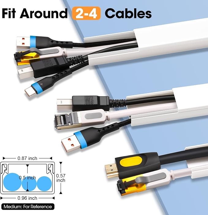 1000in Cord Hider Kit, Cord Covers - Image 2
