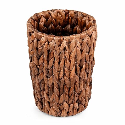 Coeusy Wicker Trash Can, Waste Basket by WEAVECOMFORTINTOEVERYCORNER