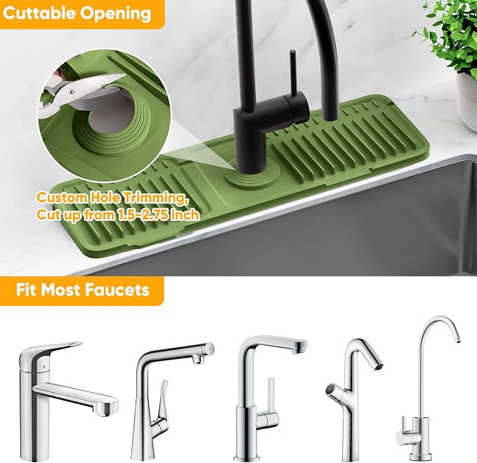 17.7'' Faucet Mat for Kitchen Sink Splash Guard Folding Kitchen Sink Faucet Mat - Image 7
