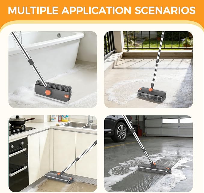 SetSail Floor Scrub Brush with 54in Adjustable Long Handle, Heavy Duty Floor - Image 5