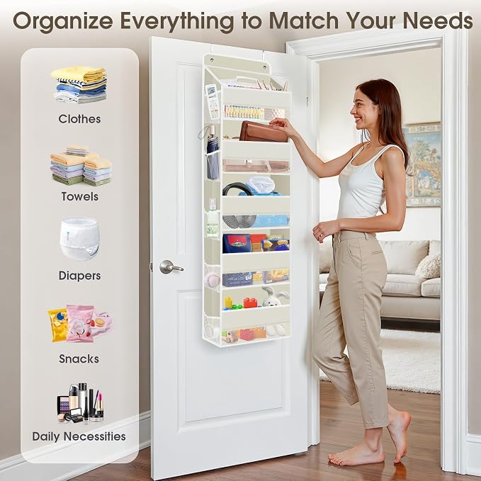 1Pack Over The Door Organizer Large Capacity Hanging Storage Room Organizer - Image 6