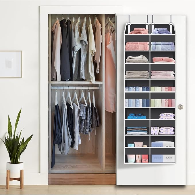 Heavy Duty Over The Door Organizer 5 Tiers, Extra Large Behind Door Storage of - Image 9