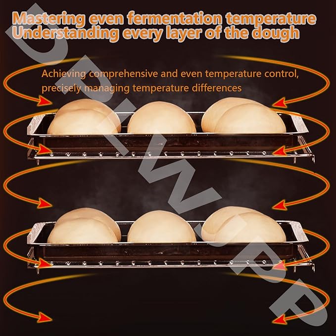 Commercial-Grade 40l Electric Fermentation Chamber Bread Proofing Box Sour Dough Proofer with Dual-Layered Adjustable Proofer for Artisan Bread Baking Yogurt Culturing