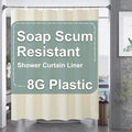 AmazerBath Beige Shower Curtain Liner Plastic, 8G PEVA Shower Liner Cream by AmazerBath