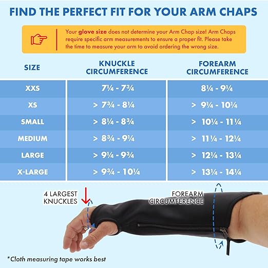 Arm Chaps Extended Elbow Leather Arm Guard - Arm Sleeve Protectors for Thin Skin and Bruising, Scratches & Cuts - Protective Arm Sleeve for Any Age- Left & Right Form-Fitting - Black(1Pair/Small).