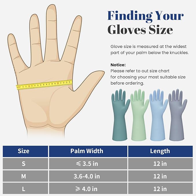 Rubber Kitchen Dishwashing Gloves - Image 6