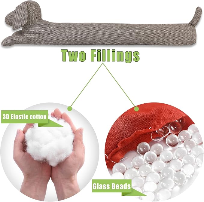 36 Inch Heavy Duty Under Door Draft Stopper, Cute Animals Shape Door & Window - Image 4