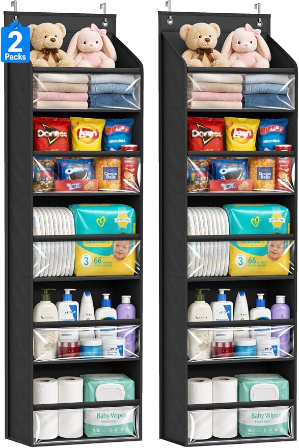 AOODA 2 Pack Over the Door Organizer, Large Capacity Closet Door Hanging by AOODA