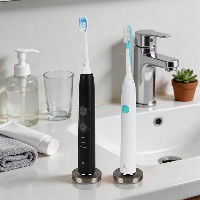 2Pack Grey Electric Toothbrush Holder - Image 5