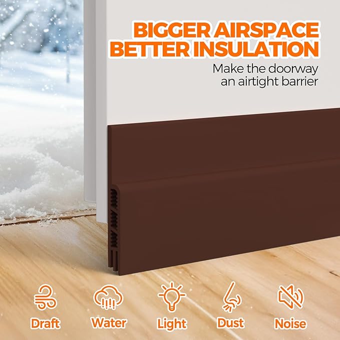 Holikme Under Door Draft Stopper 41inch Weather Stripping Door Seal - Image 2
