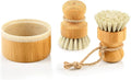 SUBEKYU Bamboo Dish Scrub Brush, Produce Brush, 2 Pack by SUBEKYU