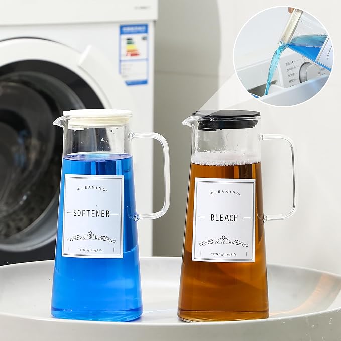 2PCS 50oz Laundry Detergent Dispenser. Glass Liquid Laundry Detergent Dispenser - Image 4