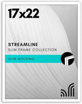 Americanflat 17x22 Picture Frame with Polished Plexiglass - Streamline Collection - Thin Border Picture Frame for Wall Display - Hanging Hardware Included - White