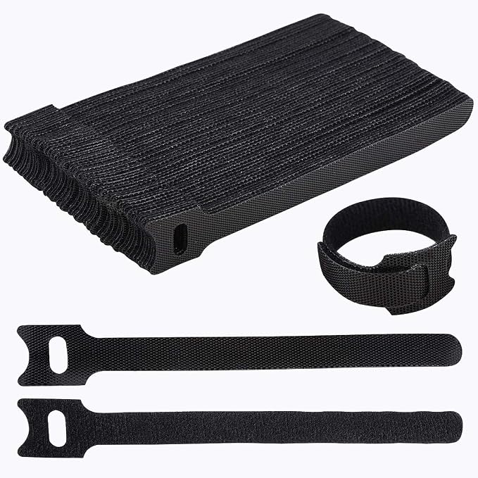 Nettbe 60 PCS 6 Inches Reusable Cable Ties, Adjustable Cord Straps Wire by Nettbe