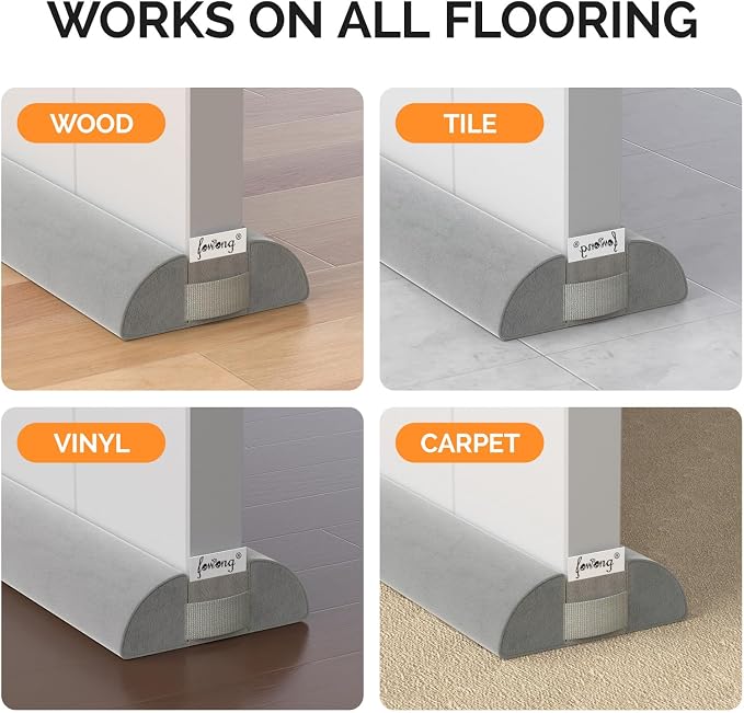 fowong Door Draft Stopper 30 Inch, Upgraded Triangle Design - Image 5