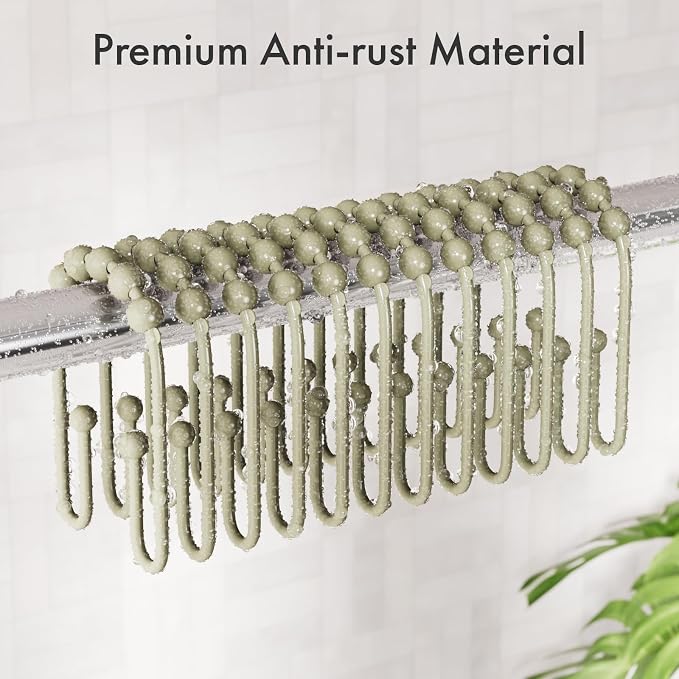 AmazerBath Sage Green Shower Curtain Hooks - Image 4