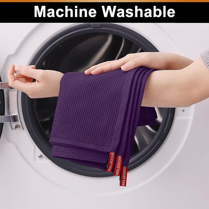 Homaxy 100% Cotton Waffle Weave Dish Cloths, 6 Pack - Image 7