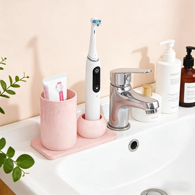 Ceramic Toothbrush Holder & Toothbrush Cup - Image 5