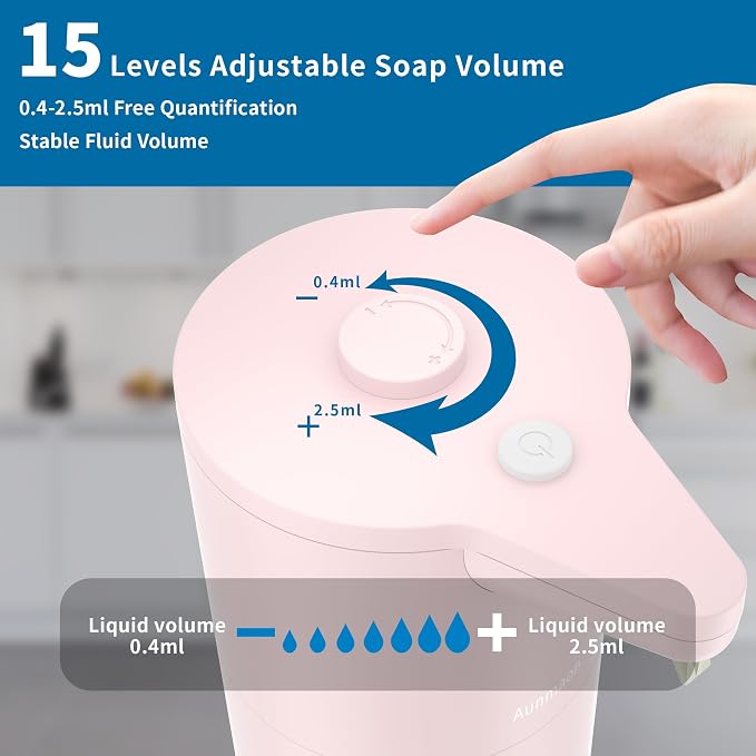 Automatic Soap Dispenser Touchless, Kitchen & Bathroom, Hands-Free, Adjustable - Image 2