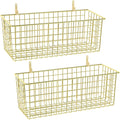 Kinlink 2 Sets Gold Extra Large Hanging Wall Basket by KINLINK